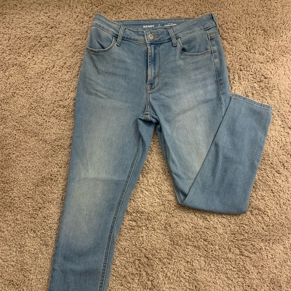 Old navy high rise super skinny light wash jeans - Picture 1 of 4